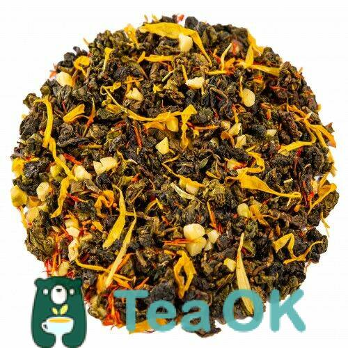 Чай зелений китайський Улун Оолонг Апельсин-М'ята-Мигдал 100г 