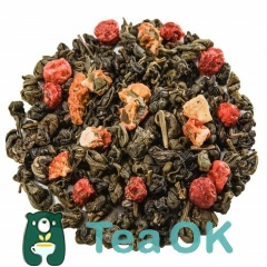 Чай зелений кітайський з добавками Червона смородина-Полуниця
